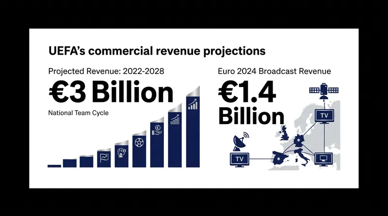 UEFA's national team competitions generate billions in commercial and broadcast revenue per cycle.