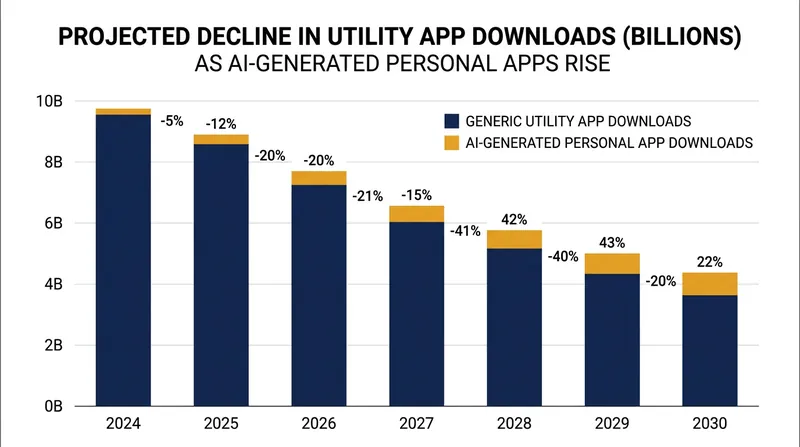 The ability to generate instant, ad-free utilities threatens the market for simple commercial applications.