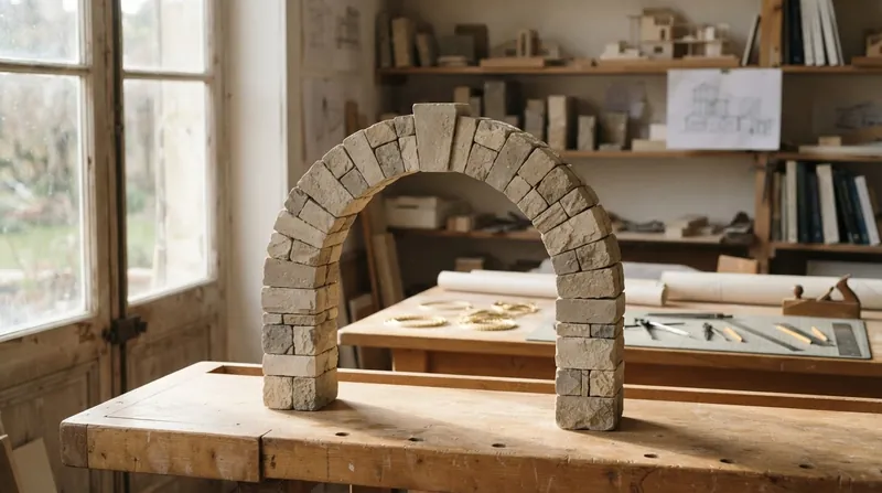 Illustration: Because stone possesses immense compressive strength but little tensile strength, avoiding bending moments is critical to longevity.