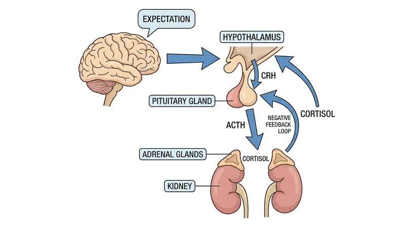 The hypothalamic-pituitary-adrenal (HPA) axis executes the complex hormonal sequence that transitions the brain from sleep to wakefulness.
