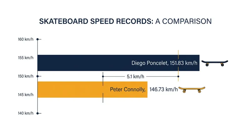 Poncelet surpassed the previous standing speed record by more than 5 km/h.
