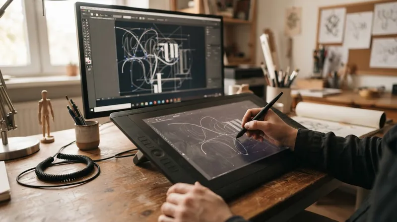Illustration: Modern foundries build the crossbar rule directly into their digital fonts.