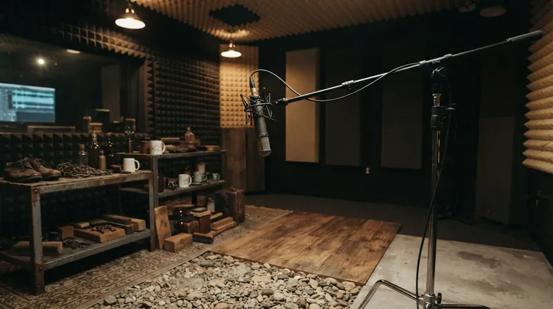 Illustration: Re-recording mixers must ensure that newly added Foley perfectly matches the equalization and reverb of the original production audio.