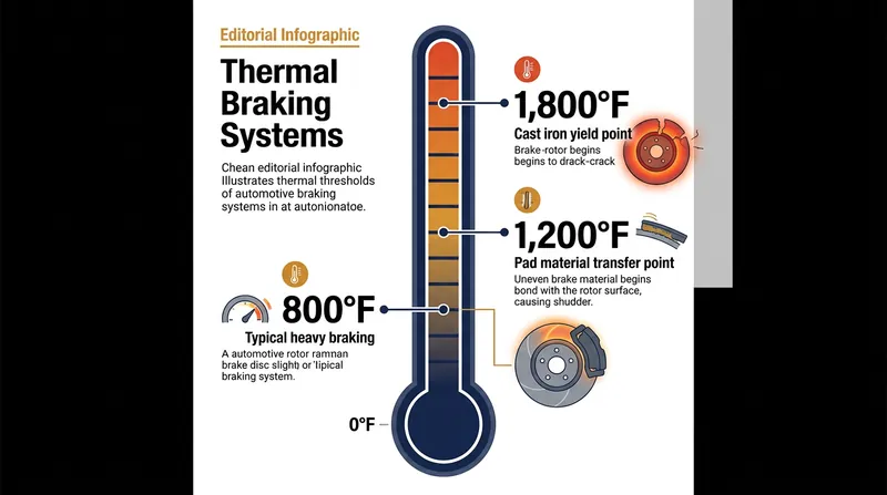 Standard passenger car brakes cannot generate enough heat to physically bend cast iron.