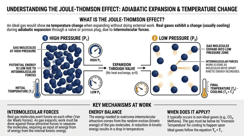 The Joule-Thomson effect causes real gases like methane to lose thermal energy as they expand.