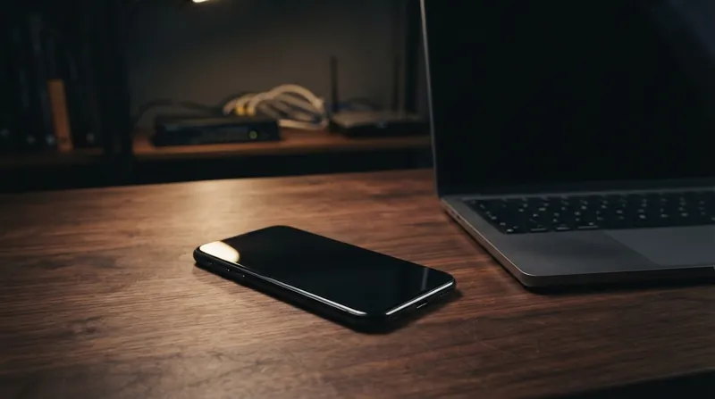 A glowing smartphone screen surrounded by floating digital advertising banners in a dark, cinematic setting.