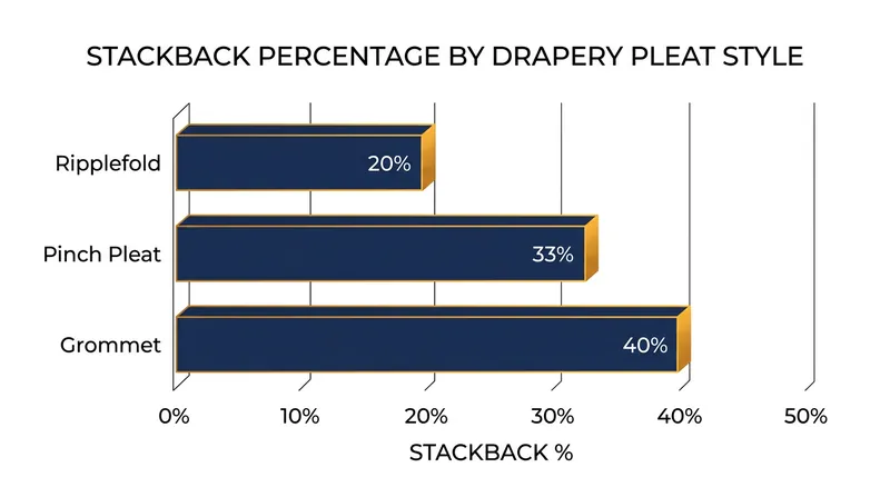 Different pleat styles dictate how tightly the fabric can compress when opened.