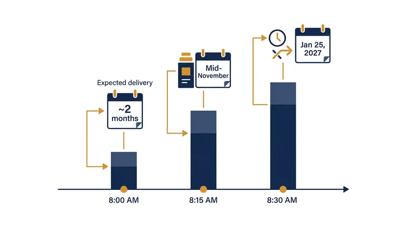 Delivery estimates for the iPhone Duo slipped into 2027 within thirty minutes of preorders opening.