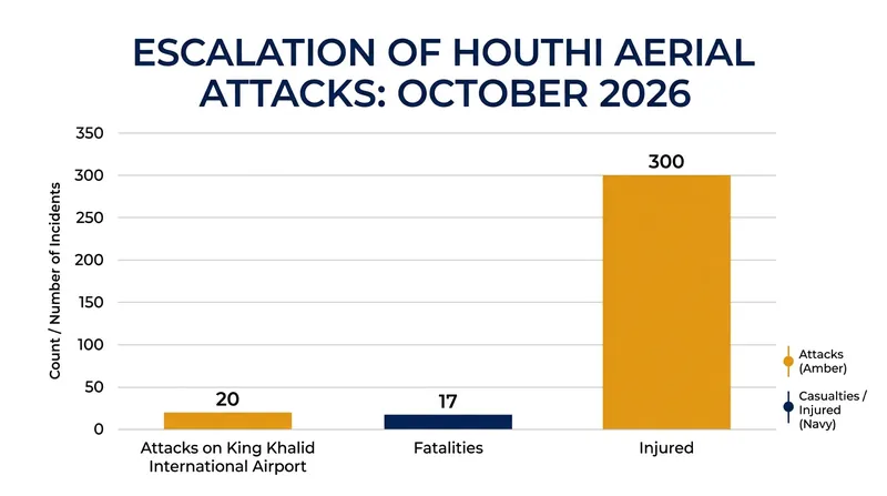 The palace strike follows a sharp increase in Houthi aerial attacks against Saudi infrastructure throughout October.