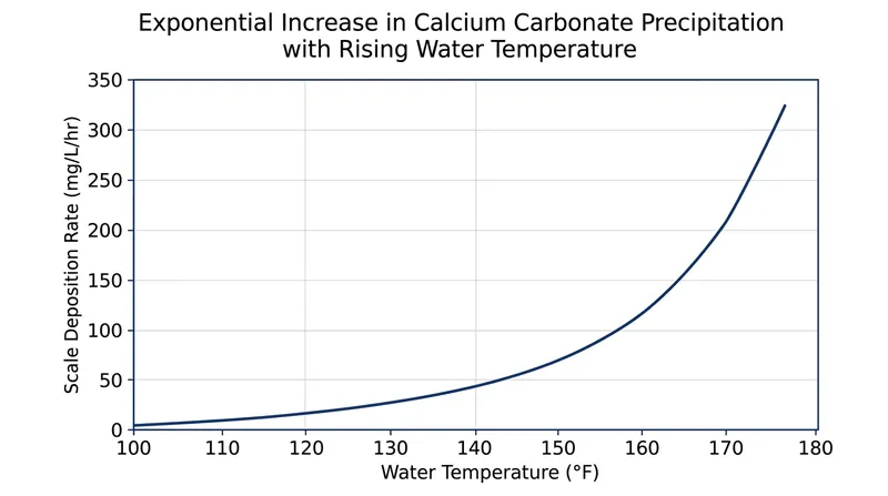 Scale formation accelerates exponentially as localized metal temperatures rise.