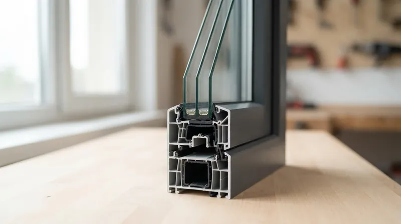 Illustration: Thermally broken frames use insulating strips to sever the conductive path between the interior and exterior.