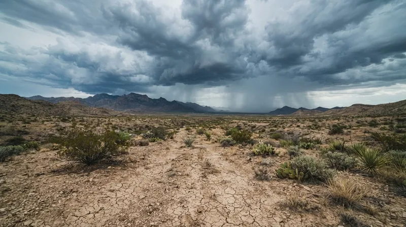 Illustration: While increased winter rainfall could ease drought conditions in the Southwest, officials warn of severe flash flooding risks on parched soil.