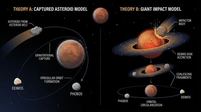 The returned samples will help determine whether Phobos is a captured asteroid or the result of a massive ancient impact on Mars.