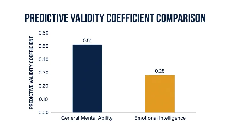 General mental ability captures nearly twice the predictive validity of emotional intelligence in complex roles.