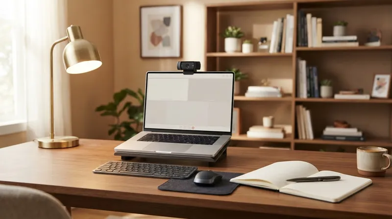 Illustration: In virtual interviews, the technical setup serves as the first test of competence.