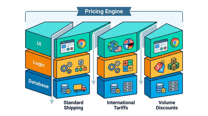 Vertical slicing ensures each separated business rule delivers a complete, functional piece of software.