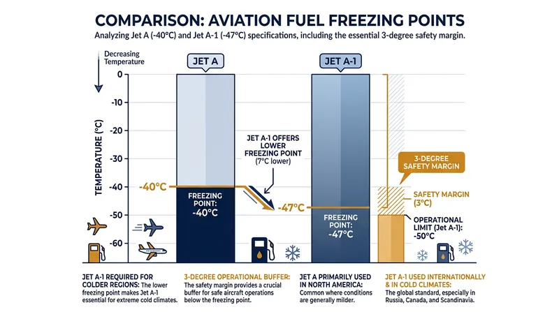 Jet A-1 fuel is refined to withstand colder temperatures, making it the standard choice for polar operations.