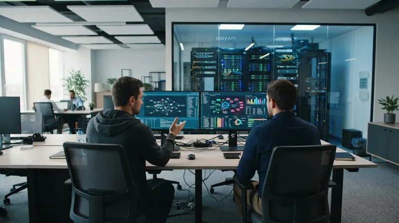 Illustration: Forward-deployed engineers act as a translation layer between raw AI models and legacy corporate infrastructure.