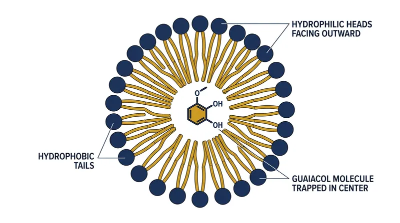 At high concentrations, ethanol molecules form clusters that trap hydrophobic flavor compounds.