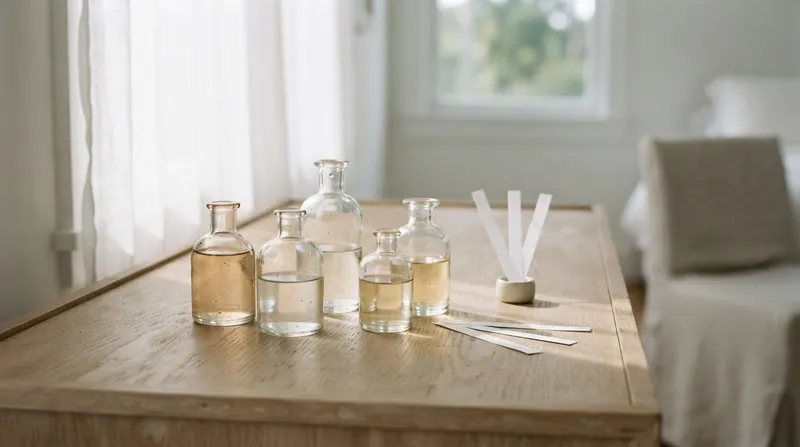 Illustration: Professional perfumers evaluate scents in short bursts to prevent their receptors from internalizing the fragrance.