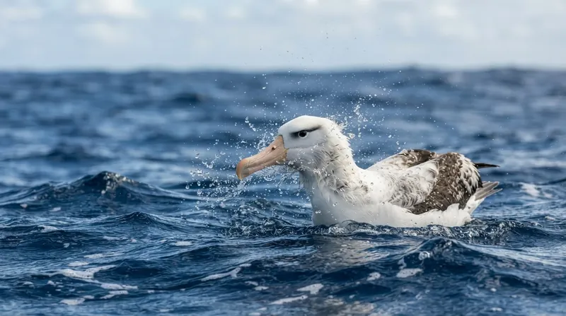 Illustration: Many seabirds forcefully shake their heads or sneeze to clear the toxic brine from their nasal passages.