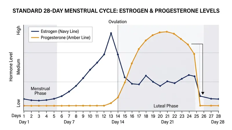 The steep decline of progesterone during the late luteal phase triggers a rapid withdrawal of protective neurosteroids in the brain.