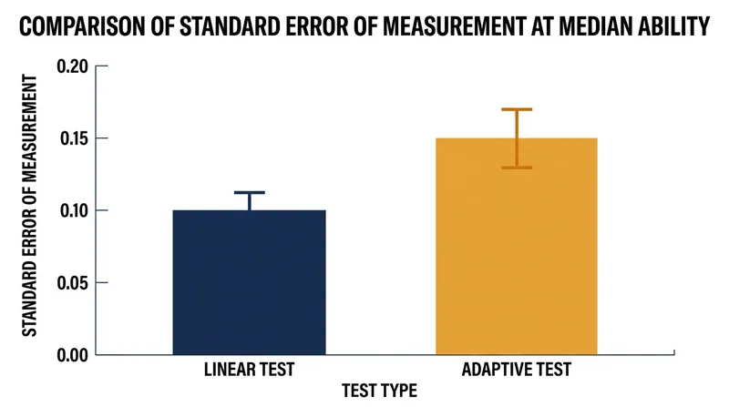 Parameter estimation bias increases the standard error of measurement for students near the median ability level.