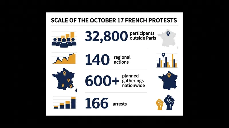 The French Interior Ministry reported widespread mobilization across the country, resulting in over 160 arrests.
