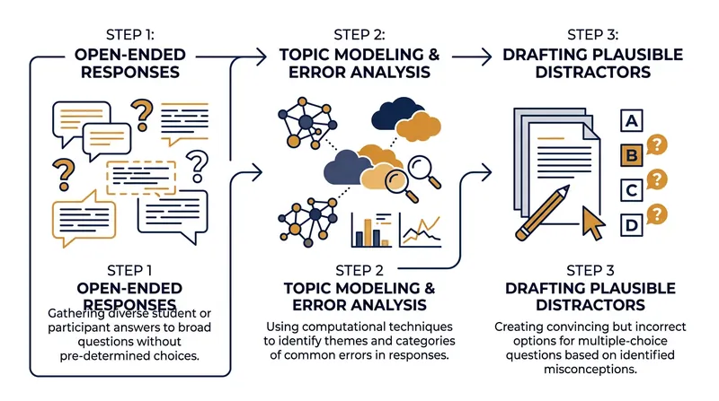 Generating effective distractors often begins with analyzing raw, unprompted student errors.