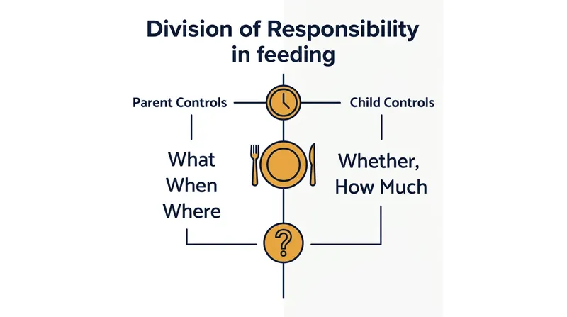 The framework splits mealtime duties into two non-overlapping jurisdictions.