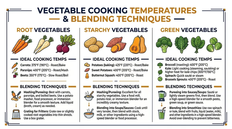Different vegetables require different thermal strategies to achieve the perfect puree.