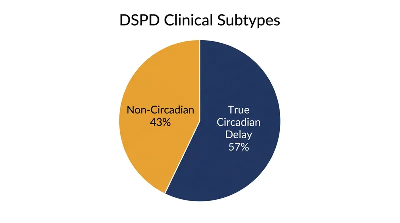 Clinical phenotyping reveals that a significant portion of patients diagnosed with DSPD do not have a true physiological delay in melatonin onset.