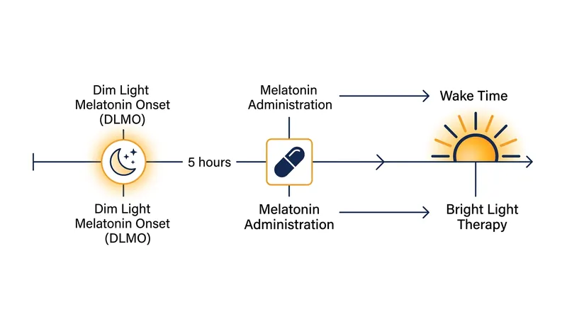 To advance the sleep phase, clinical guidelines recommend administering melatonin roughly five hours before the body's natural onset.
