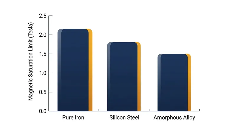 Alloying iron with silicon prevents melting but slightly lowers the magnetic saturation threshold.
