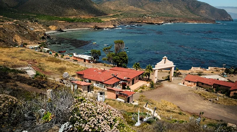 The remote coastal area near Santo Tomás, Baja California, where the three surfers were camping before they were attacked.