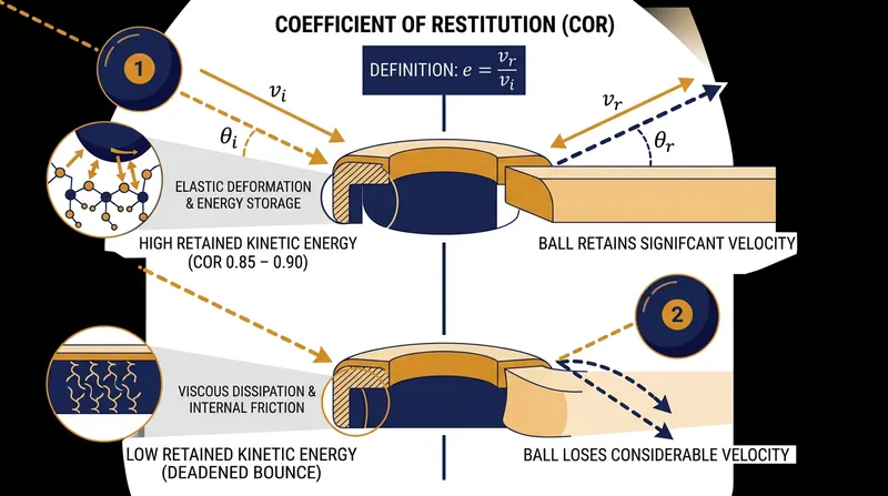 Vulcanized rubber must remain above 21°C to maintain its optimal 0.85–0.90 coefficient of restitution.