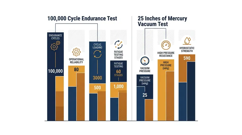 Diverter valves must survive extreme vacuum conditions and 100,000 operational cycles to meet modern plumbing codes.
