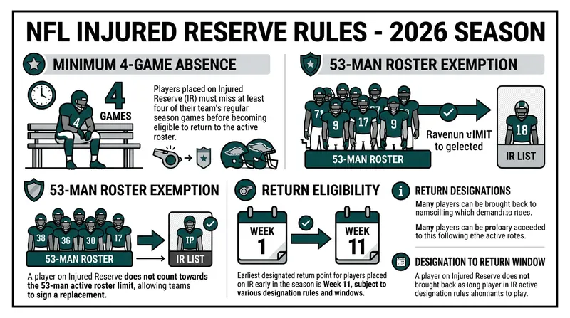 Under NFL rules, an injured reserve designation requires a mandatory four-game absence.
