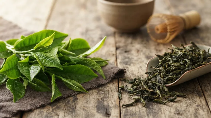 Illustration: Without thermal intervention, the leaf's catechins bind together to form the heavy, dark thearubigins characteristic of black tea.