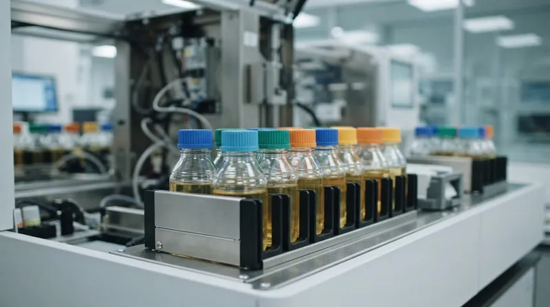 Illustration: Automated systems detect bacterial growth by measuring carbon dioxide, which can be falsely triggered by excess white blood cells in an overfilled bottle.