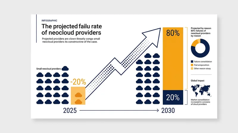 Gartner predicts that more than 80 percent of independent neocloud providers will cease operations or be acquired by 2030.