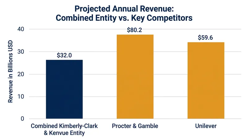 The combined entity is projected to generate $32 billion in annual revenue, overtaking Unilever.