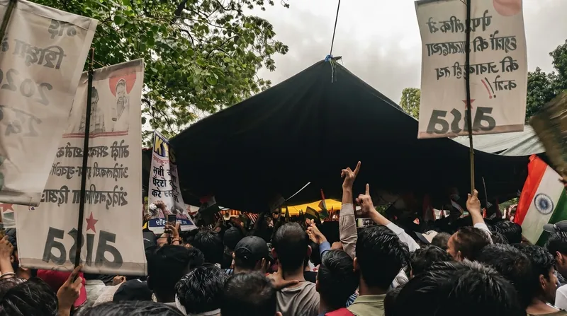 Activists attempted to hold a 'Lehra Do Tiranga' march before being intercepted by authorities.