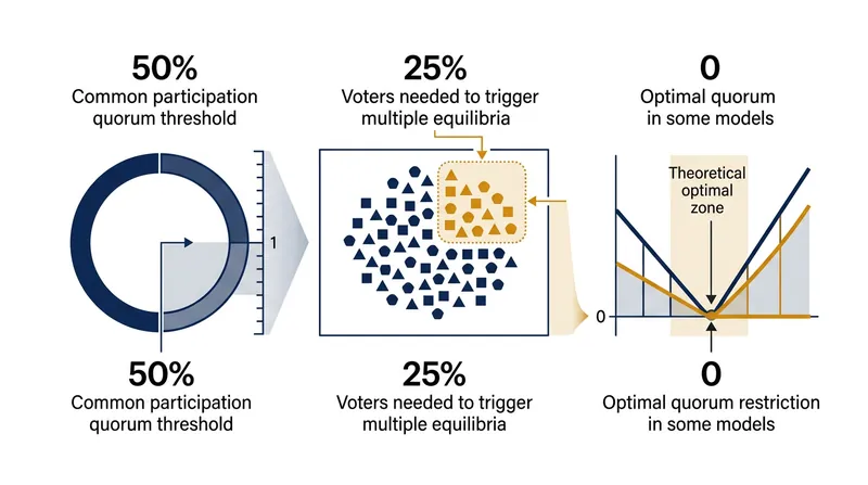 Key thresholds that define the strategic behavior of voters in collective governance.