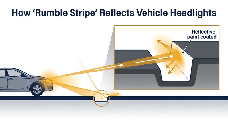 Applying reflective paint directly over the milled corrugations creates a 'rumble stripe' that remains highly visible during heavy rain.