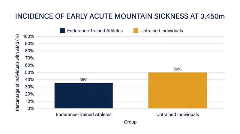 Endurance athletes often face an increased risk of early acute mountain sickness due to lower baseline breathing rates.