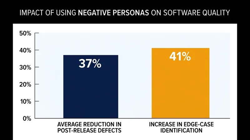 Integrating negative personas into acceptance criteria significantly shifts defect discovery upstream.