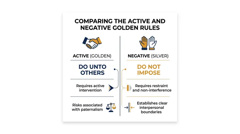 The structural differences between active intervention and negative restraint.