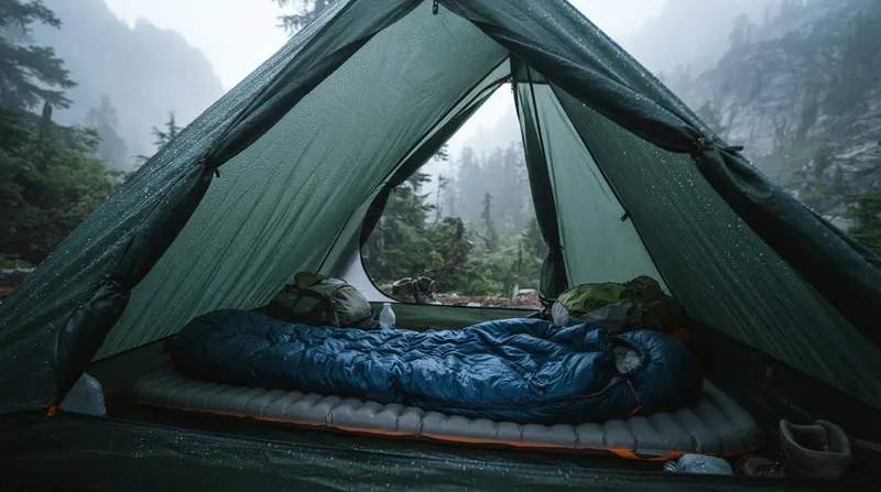 Illustration: The human body exhales roughly 500 milliliters of water vapor per night, rapidly pushing a sealed tent's microclimate past the 90 percent humidity threshold.