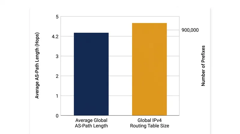 The global routing table's scale makes path hunting a mathematical certainty during outages.